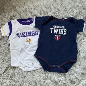 Minnesota Sports Onesies- MN Vikings & MN Twins